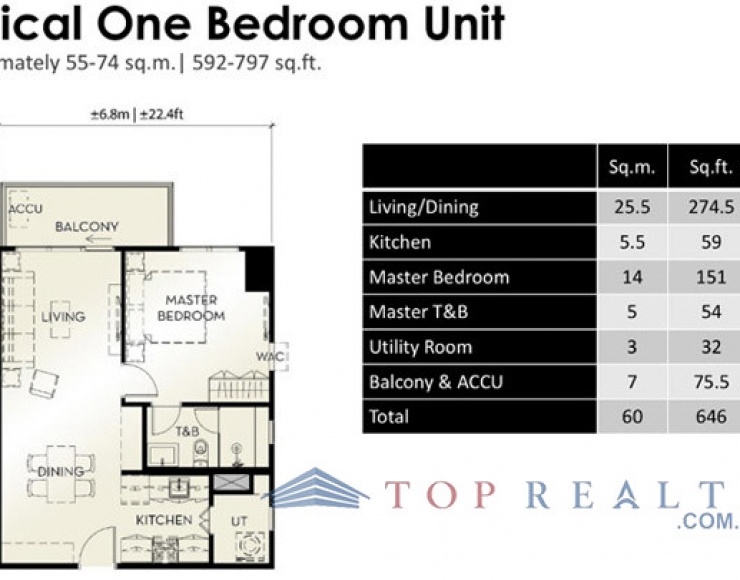 Close to everything Two Bedrooms 2BR Condo For Sale in Park Triangle Residences at Bonifacio Global City BGC
